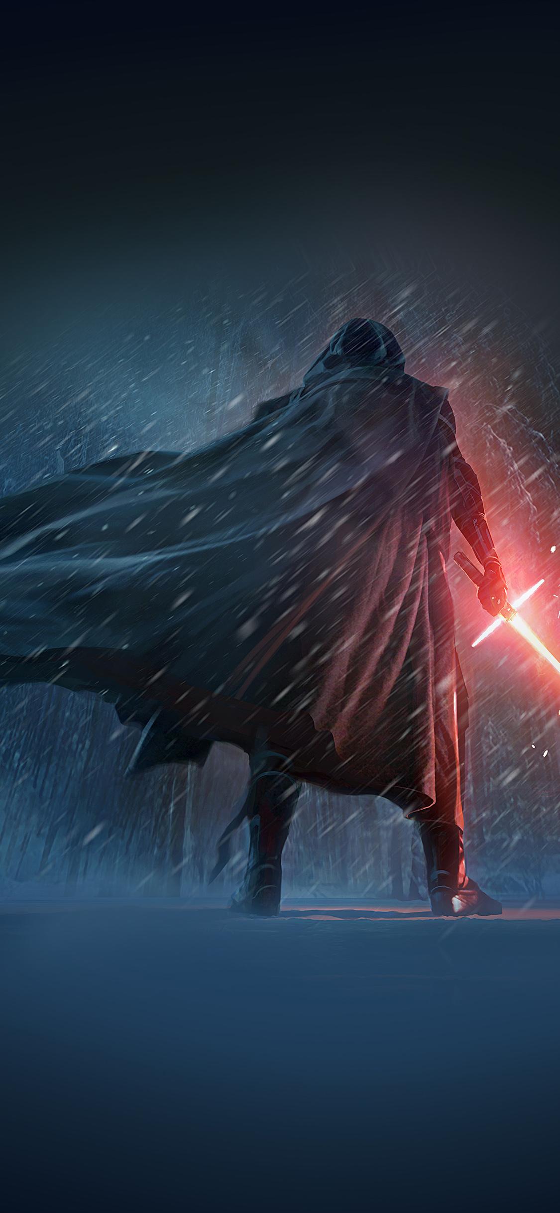 1125x2436 darth vader starwars 7 poster film art