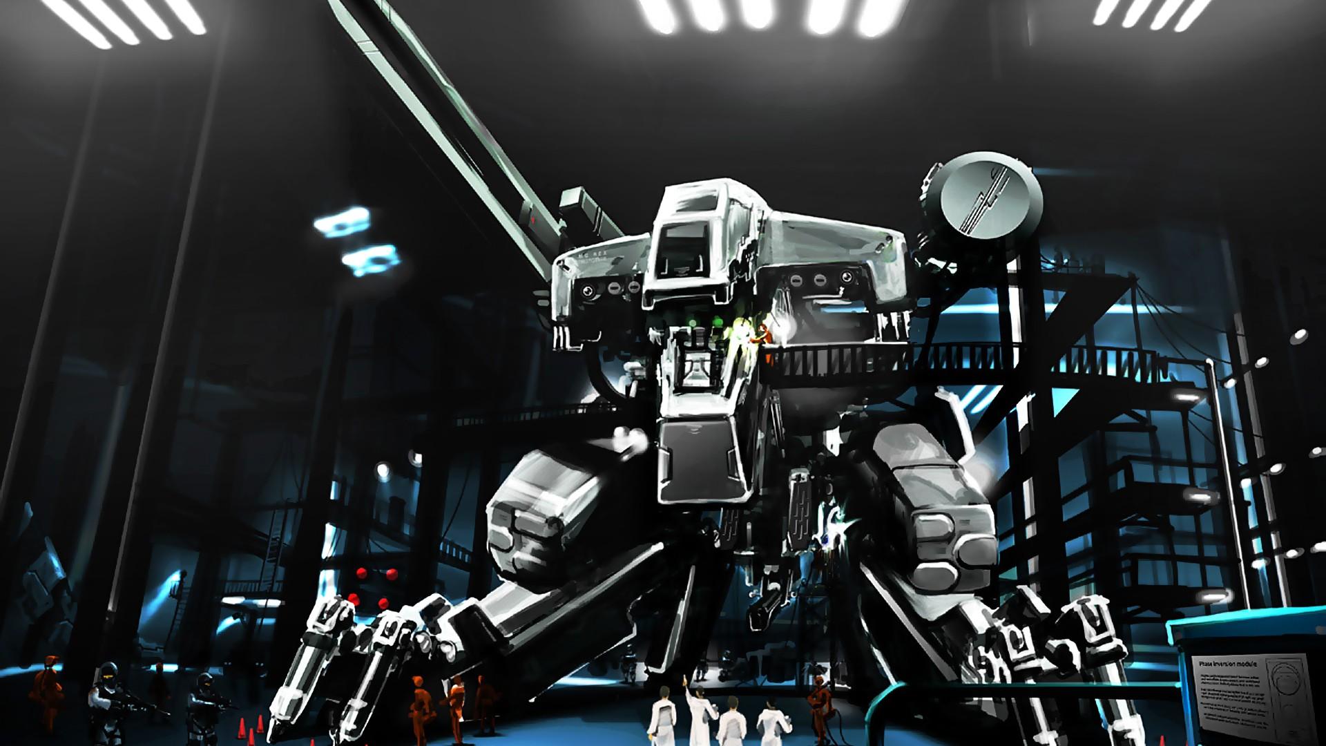 1920x1080 Metal Gear Rex, artwork, mech, robot, fantasy art, Metal Gear (1920x1080px) on