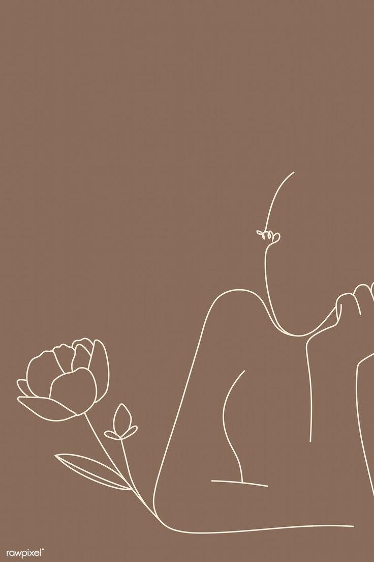 736x1104 Feminine line art vector. premium image / katie. Abstract line art, Line art vector, Abstract art wallpaper