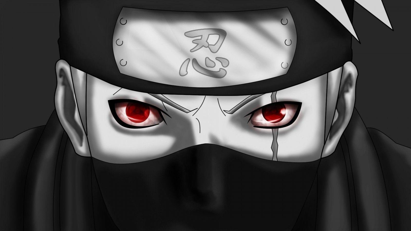 Kakashi Hatake Wallpaper 4K, AMOLED, Naruto, Black background