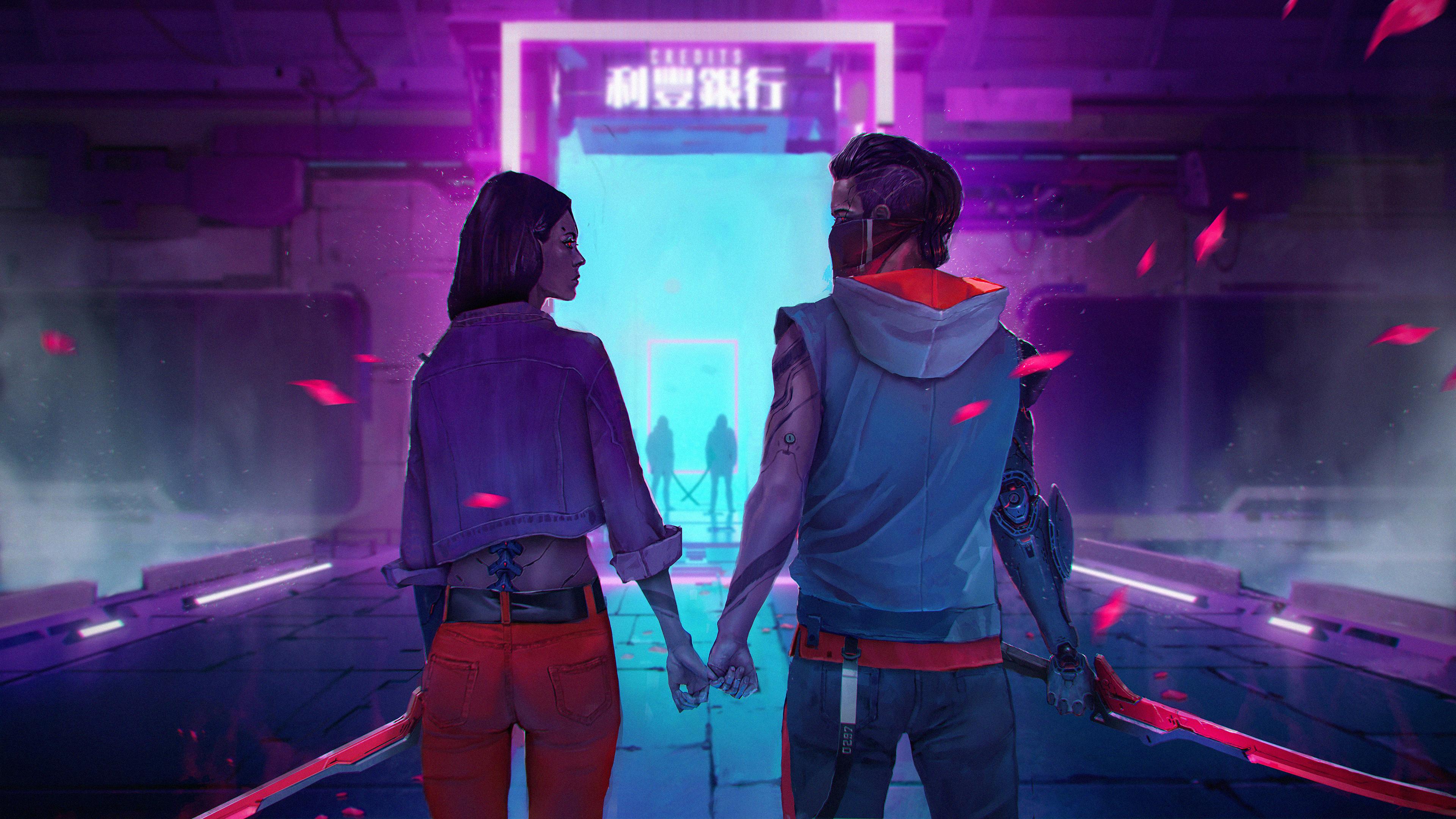 3840x2160 Video Game Couple Wallpaper