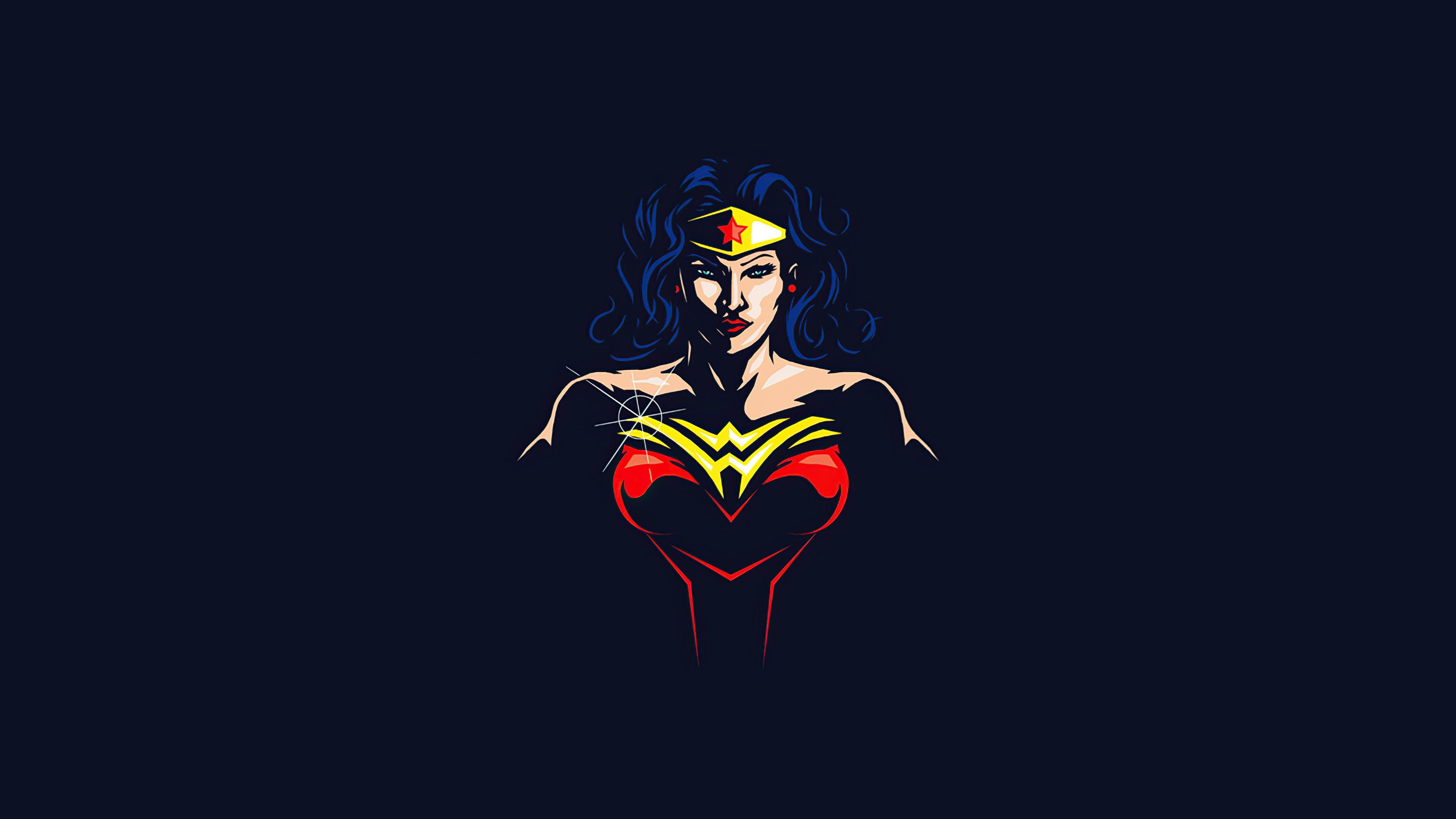 3840x2160 Wonder Woman Minimal 4k, HD Superheroes, 4k Wallpaper, Image, Background, Photo and Picture