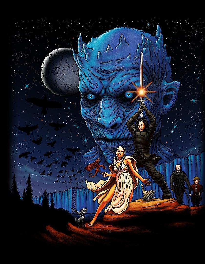 840x1080 Download wallpaper 840x1160 game of thrones, jon snow, daenerys targaryen, white walkers, fan art, iphone iphone 4s, ipod touch, 840x1160 HD background, 387