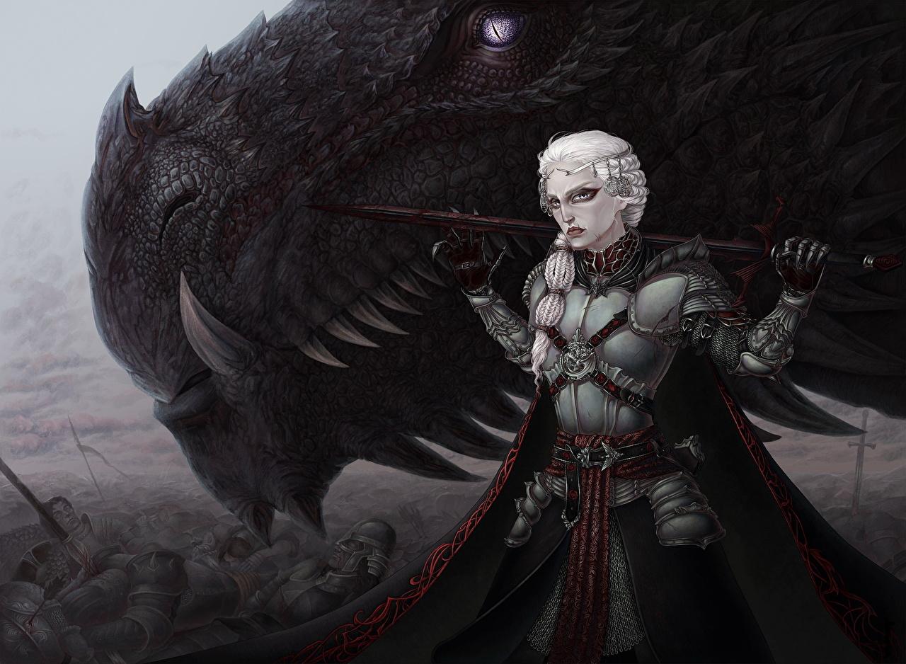 1280x938 Wallpaper Game of Thrones Armor Dragons Warriors Fan ART Valar