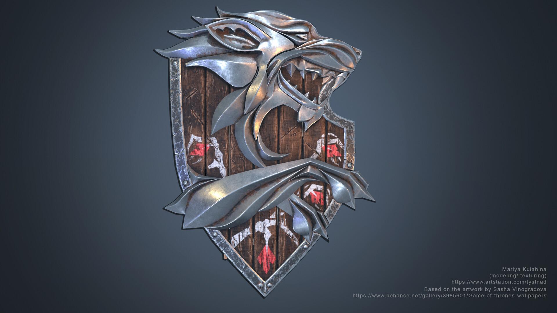 1920x1080 Mariya Kulahina's Shield (Game of thrones fan art)