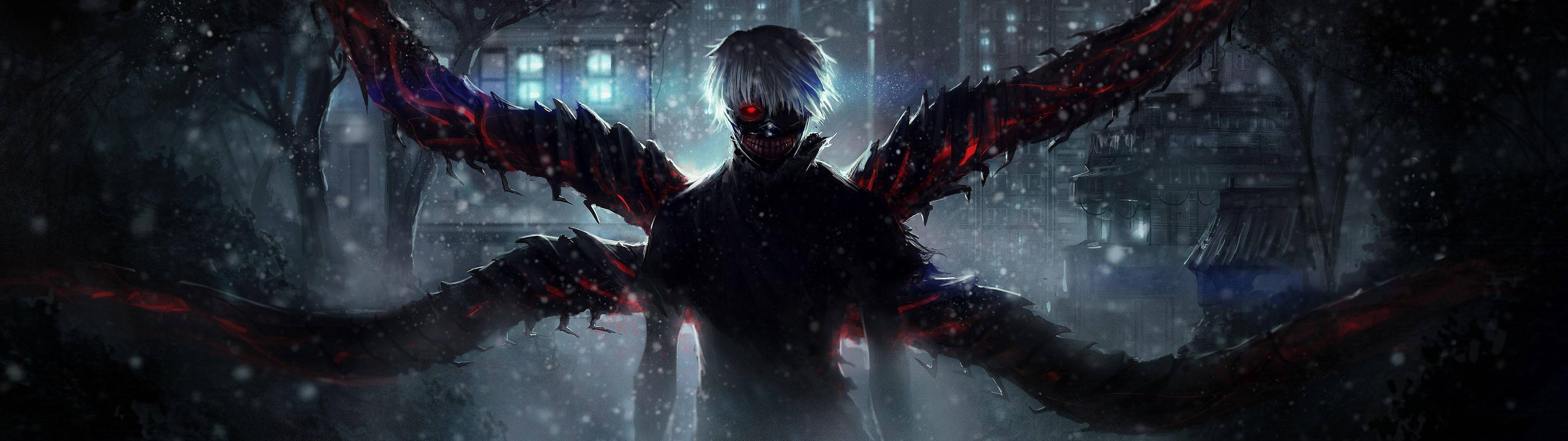 3840x1080 Download Dual Screen Tokyo Ghoul Wallpaper