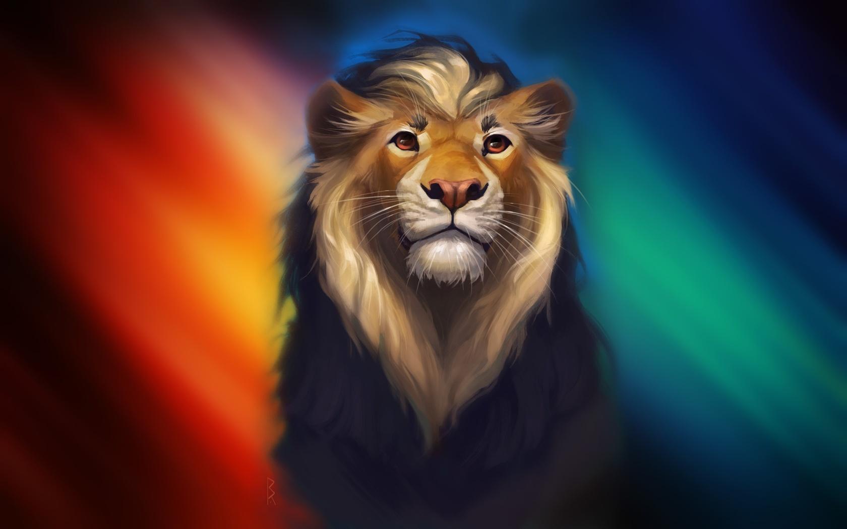 1680x1050 Lion Fantasy Colorful Art 1680x1050 Resolution HD 4k Wallpaper, Image, Background, Photo and Picture