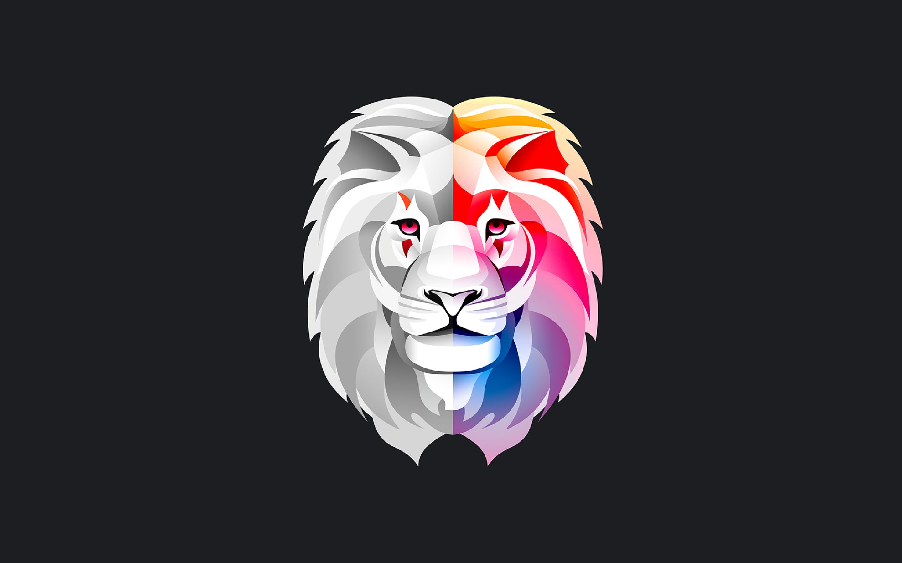 2880x1800 Lion Vector Macbook Pro Retina Wallpaper, HD Artist 4K Wallpaper, Image, Photo and Background