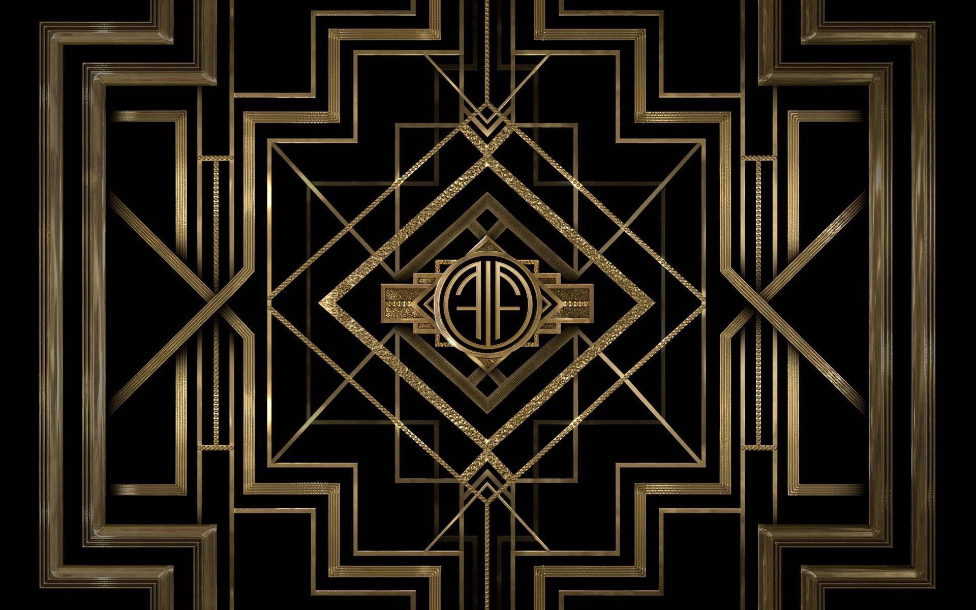 1920x1200 Download Black And Gold Pattern Art Deco Wallpaper