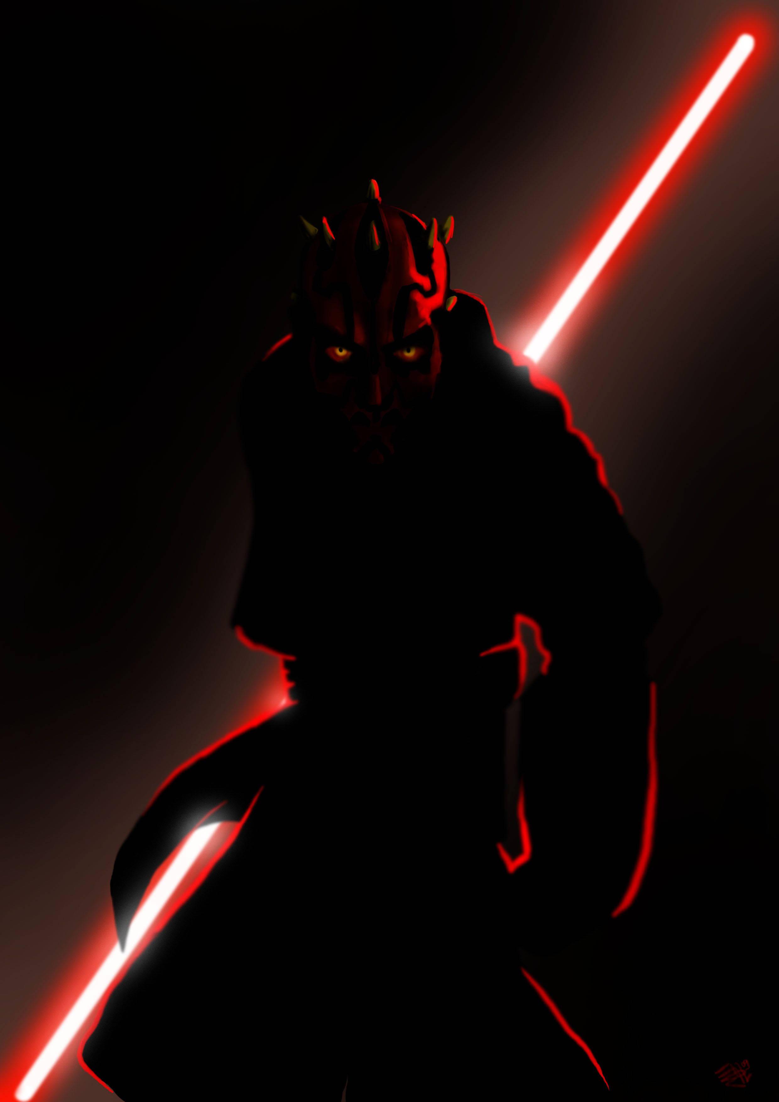 2480x3508 Download Darth Maul Clone Wars Inspired Art Wallpaper