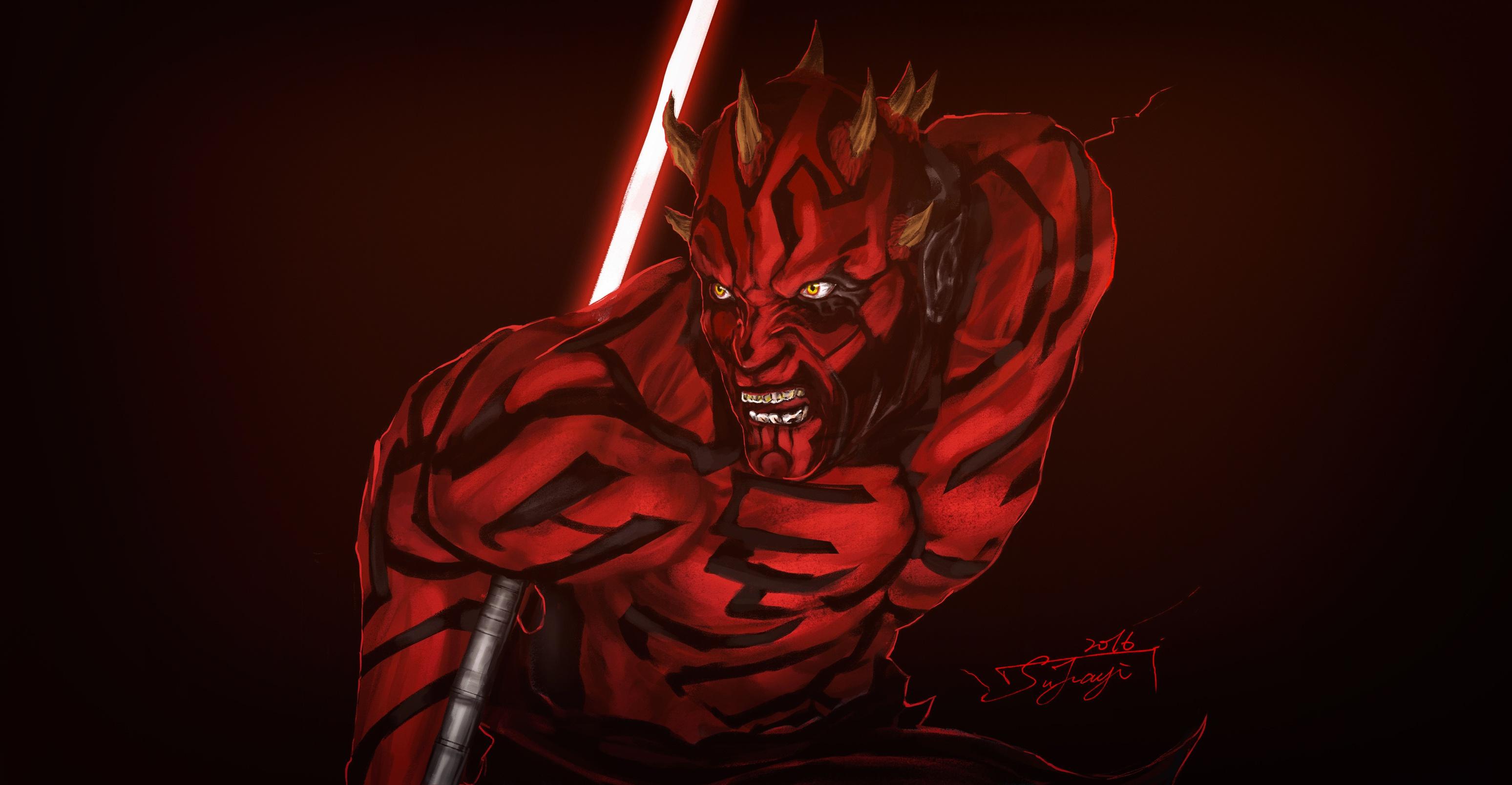 3096x1609 Darth Maul Star Wars, HD Artist, 4k Wallpaper, Image, Background, Photo and Picture