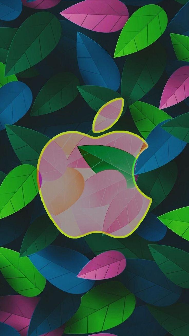 736x1308 Pastel Leaf Apple. Apple wallpaper iphone, Apple logo wallpaper iphone, Apple iphone wallpaper hd