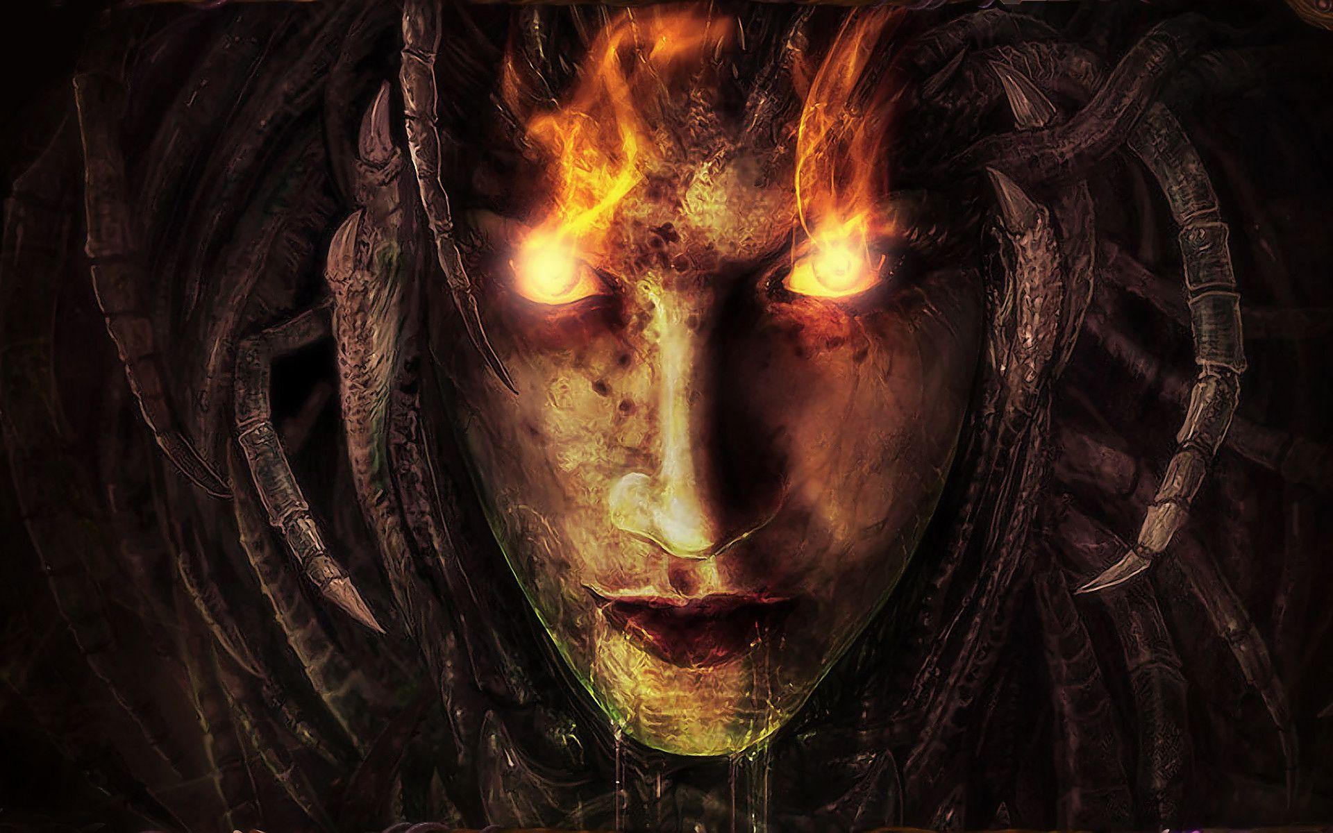 1920x1200 Demon Face Wallpaper