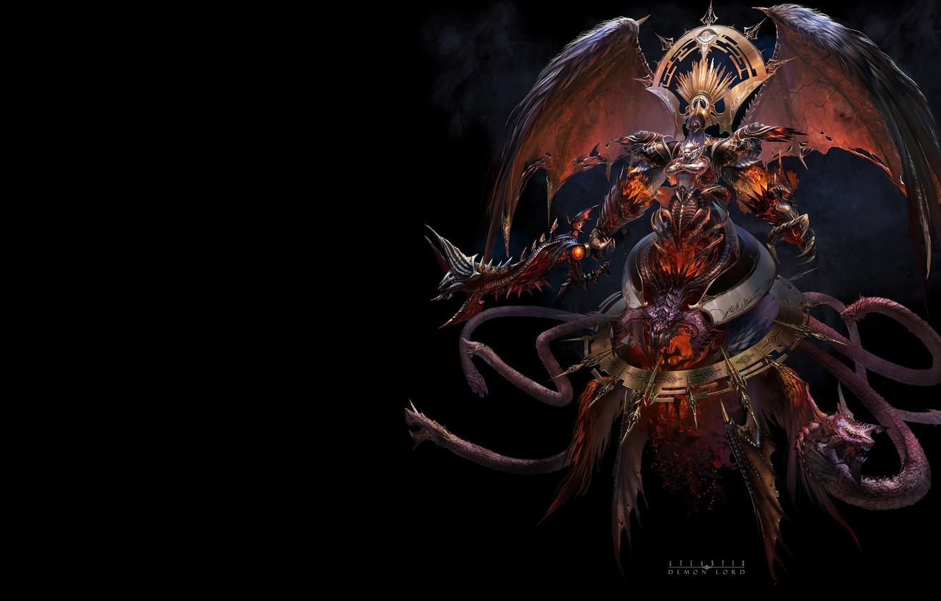 1332x850 Wallpaper ART, ANIME, Demon Lord, FANTASY, Yu Cheng Hong, Atlantis online image for desktop, section игры