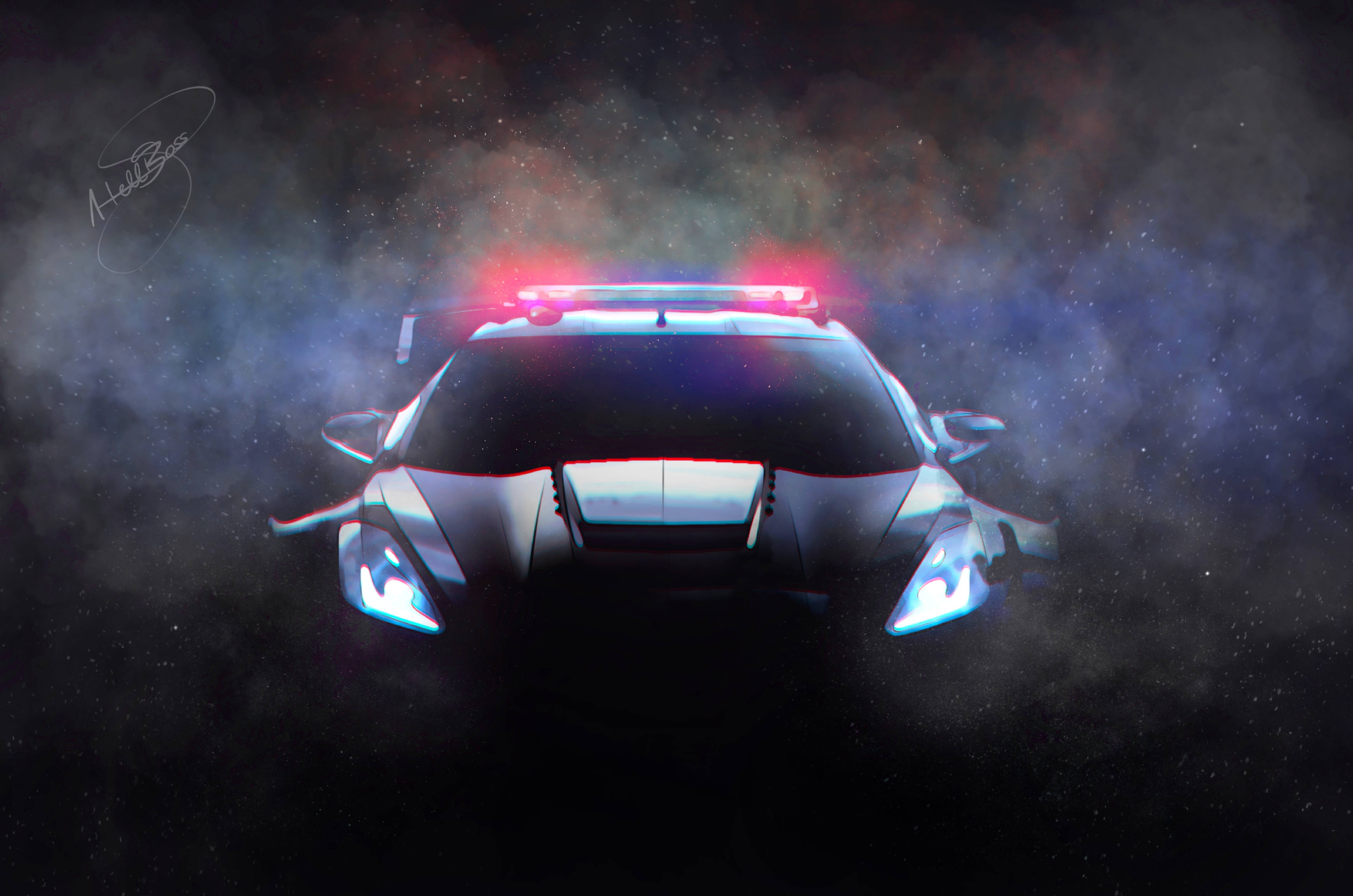 6984x4626 Corvette Police Car Fanart 10k iPhone XS, iPhone iPhone X HD 4k Wallpaper, Image, Background, Photo and Picture