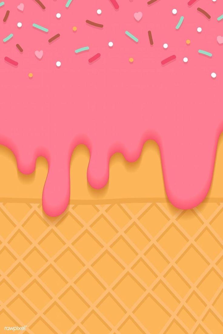 736x1104 Wallpaper. Ice cream background, Strawberry ice cream, Ice cream wallpaper