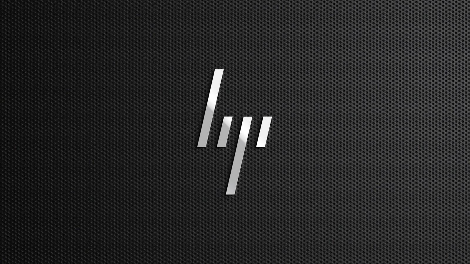 1600x900 HP Black Wallpaper