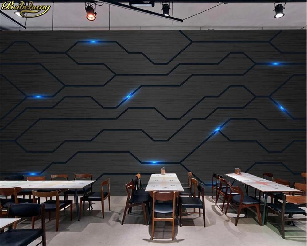 1000x800 beibehang 3D Black Metal Circuit Board Industrial Decor Wall Paper Technology Company Decor Mural E sports Hall Internet Bar KTV. Wallpaper