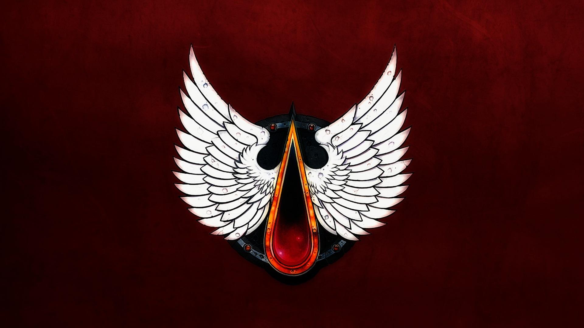 1920x1080 Wallpaper Blood Angels, Warhammer wings 1920x1080 Full HD 2K Picture, Image