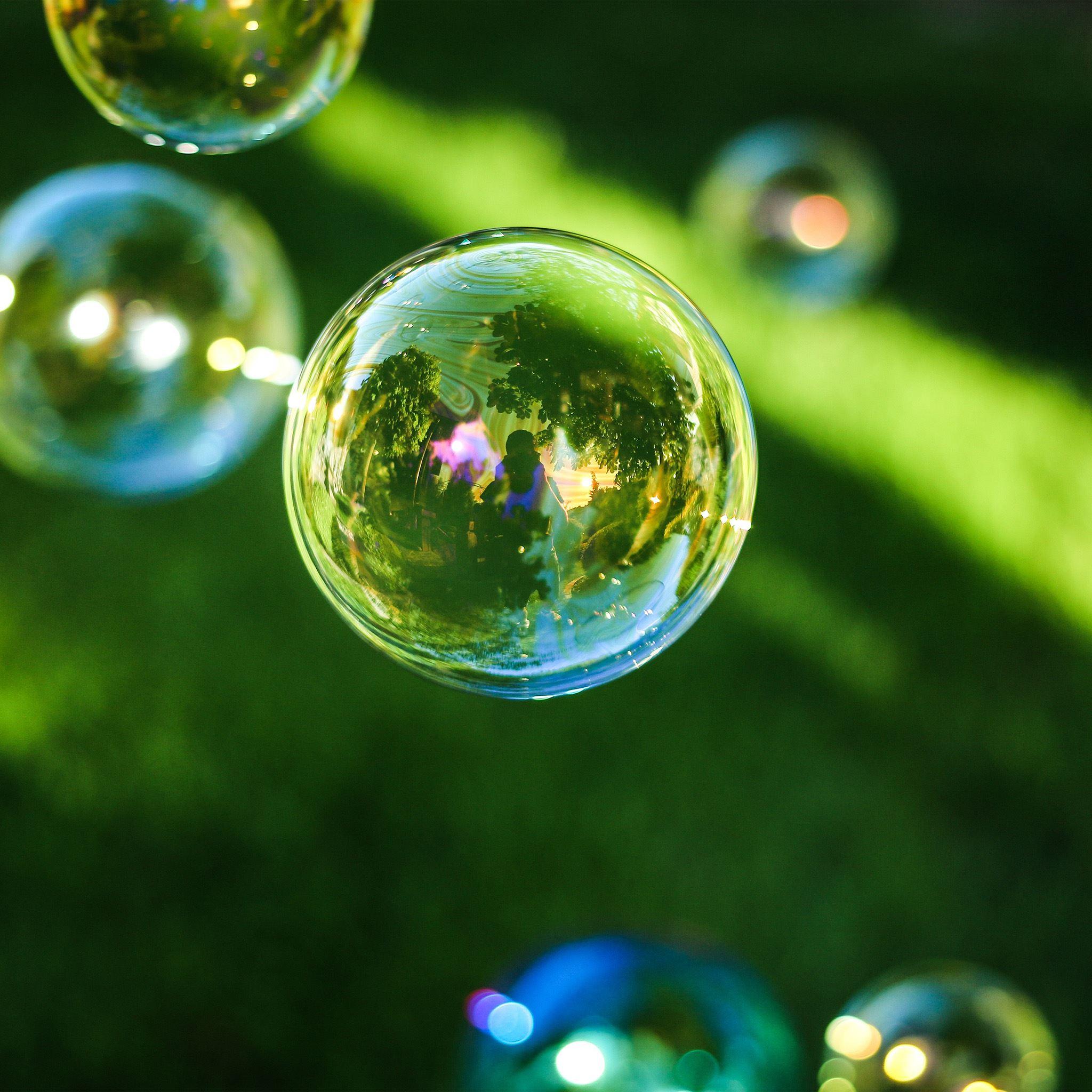 2048x2048 Bubble Summer Day Green Bokeh iPad Air Wallpaper Free Download