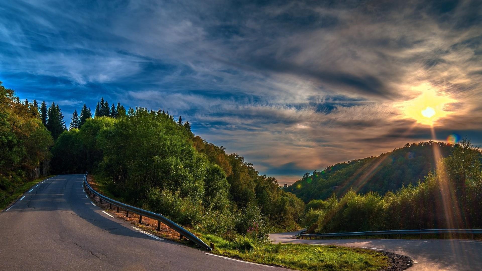 1920x1080 Mountain Road Background Wallpaper Image Picture Photo