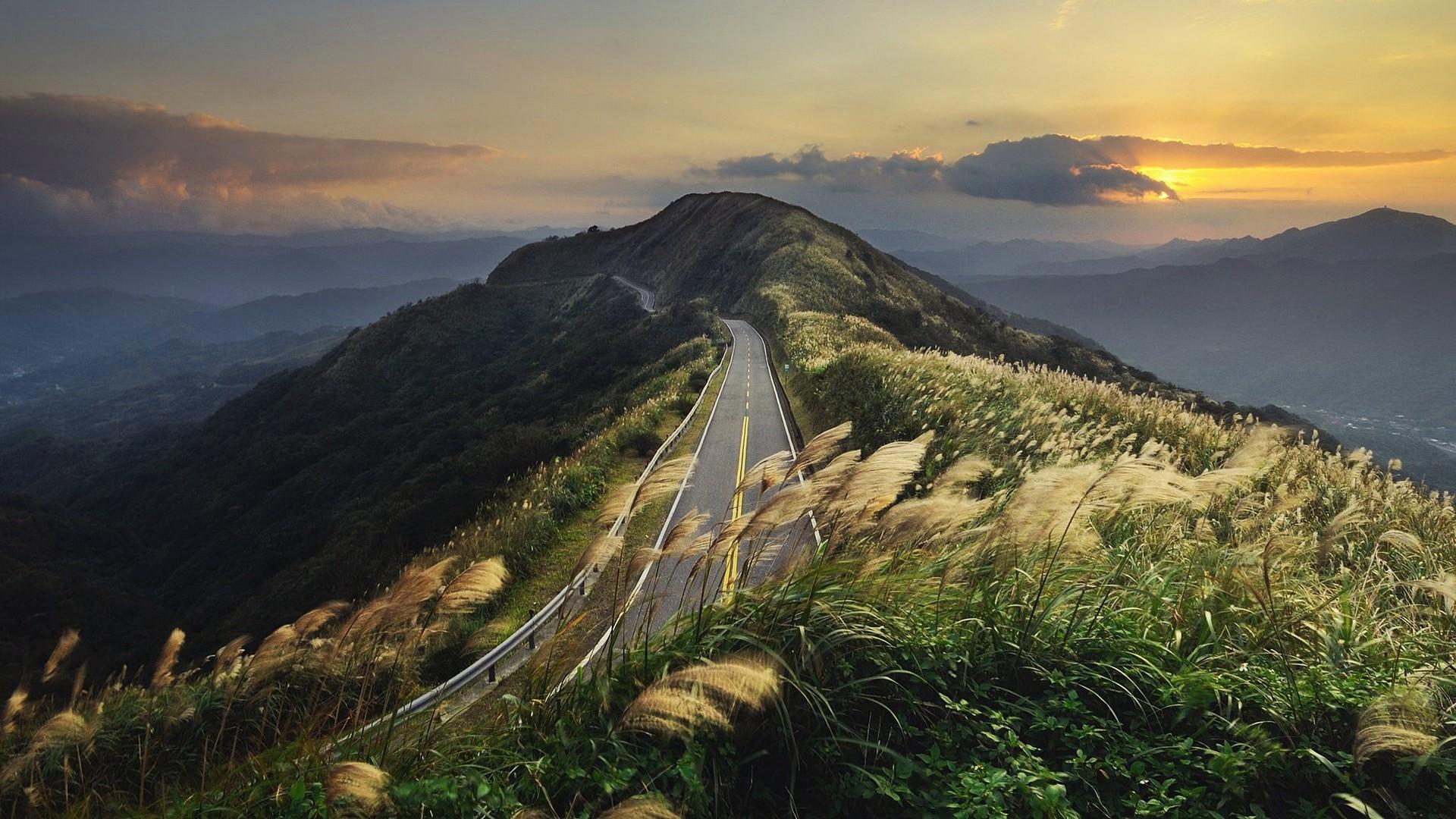 1920x1080 Mountain Road Wallpaper