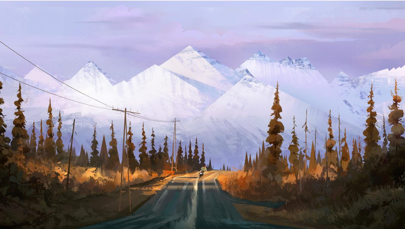 1360x768 Mountain Road Desktop Laptop HD Wallpaper, HD Fantasy 4K Wallpaper, Image, Photo and Background