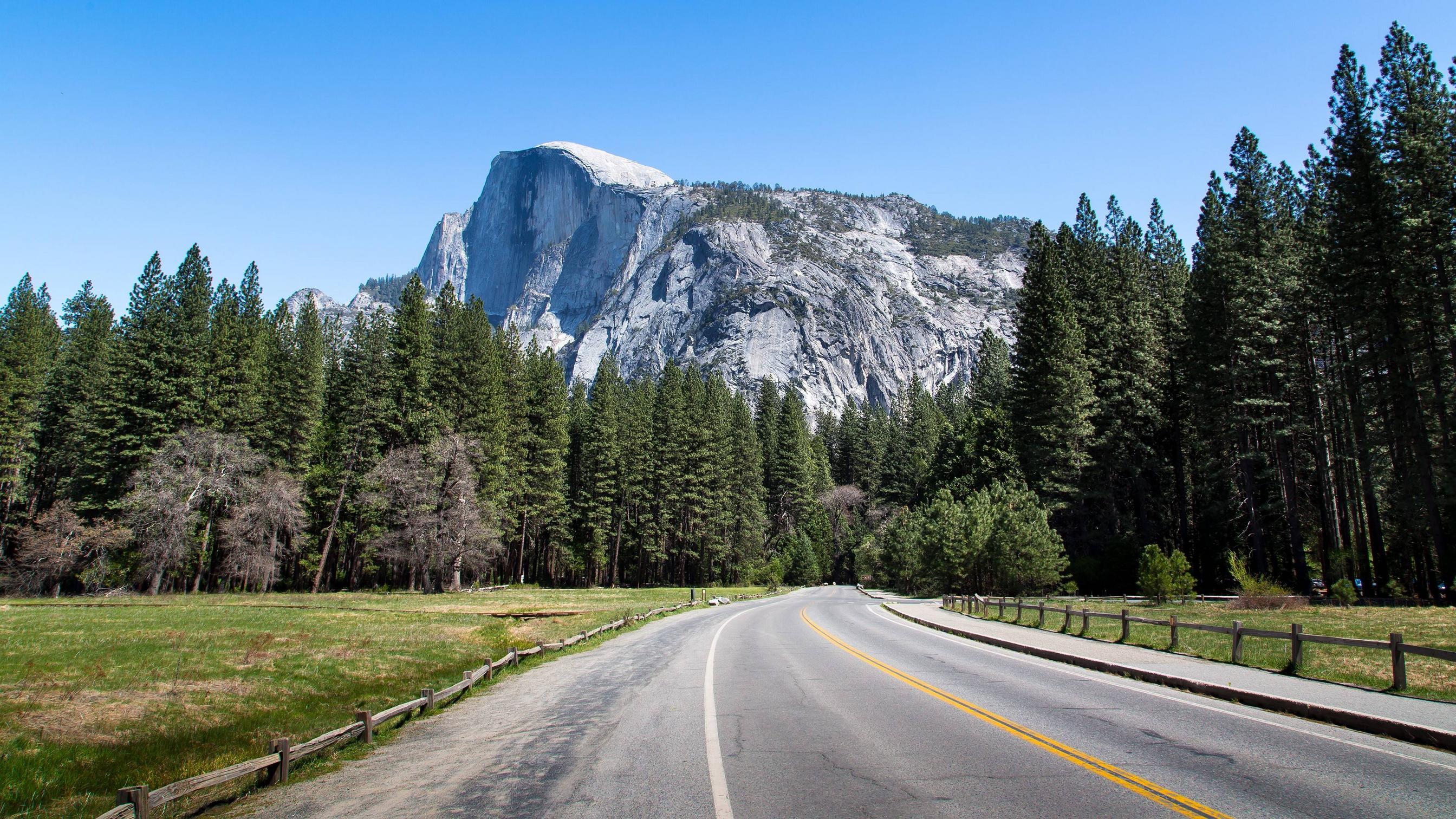 2688x1512 Landscape with a mountain road Desktop wallpaper 1920x1080