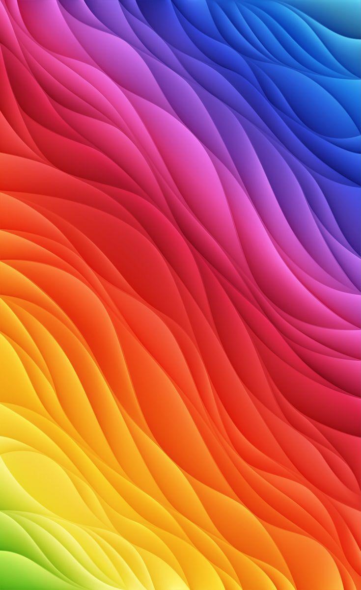 735x1202 Colourful Waves #rainbow #colourful #colors #abstract #art. Fondos de colores, Ideas de fondos de pantalla, Fondo de pantalla colorido