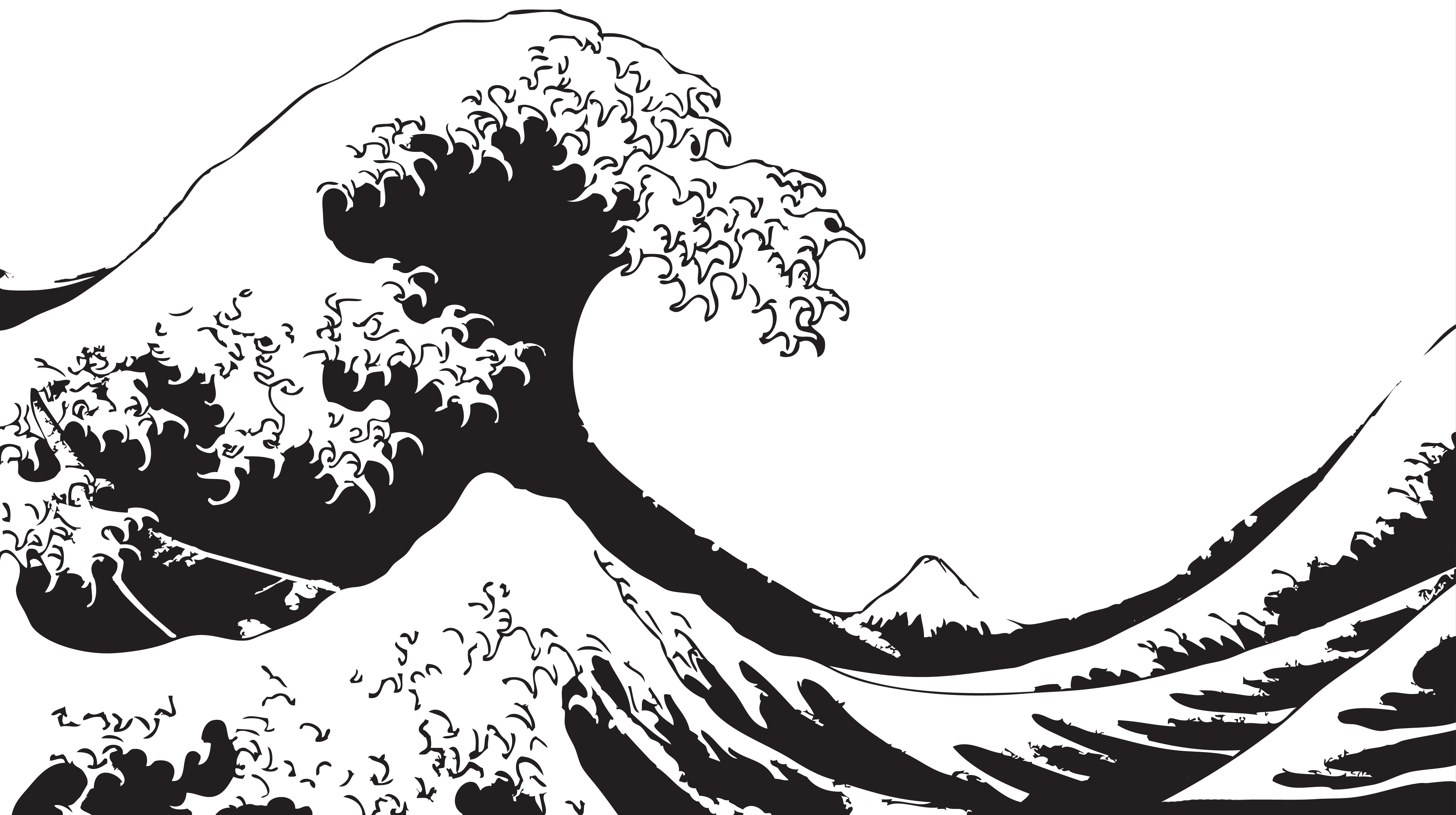 4555x2550 R The Great Wave Off Kanagawa Wave Off Kanagawa Vector