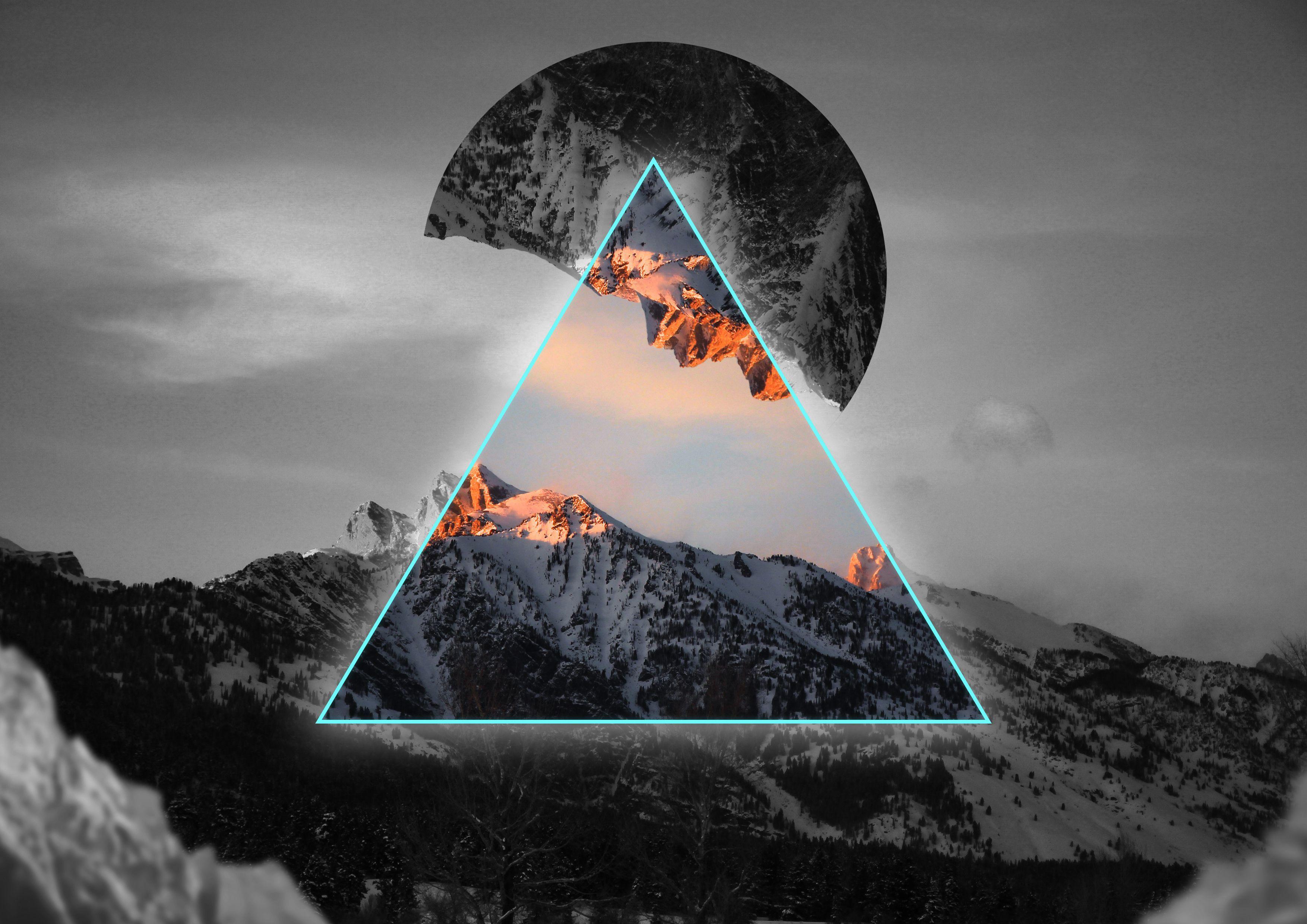 3508x2480 Geometric Landscape Wallpaper