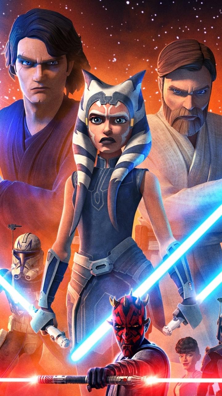 720x1280 Wallpaper / TV Show Star Wars: The Clone Wars Phone Wallpaper, Darth Maul, Ahsoka Tano, Lightsaber, Obi Wan Kenobi, Anakin Skywalker, 720x1280 Free Download