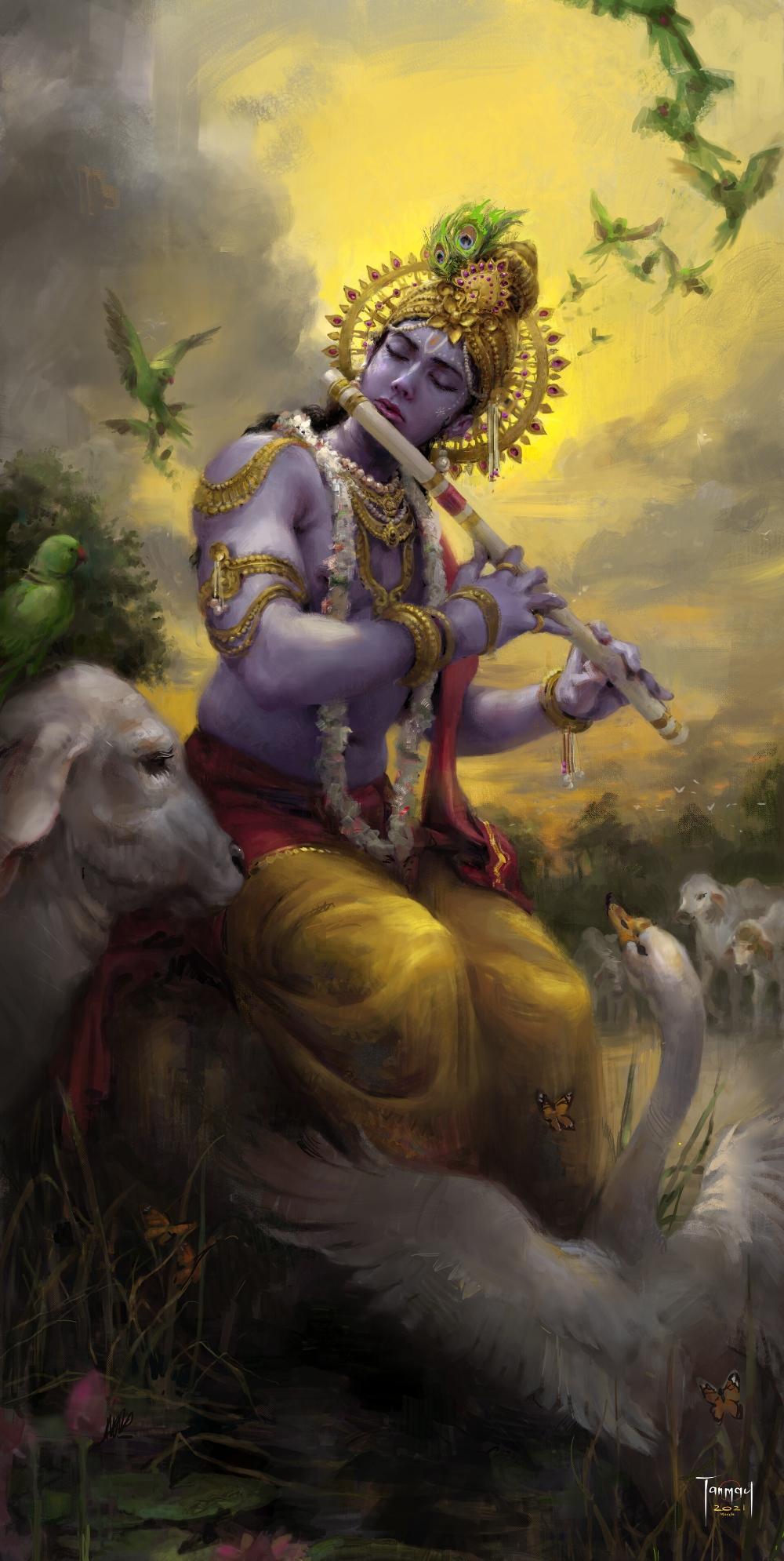 1000x1990 Lord krishna Wallpaper Download