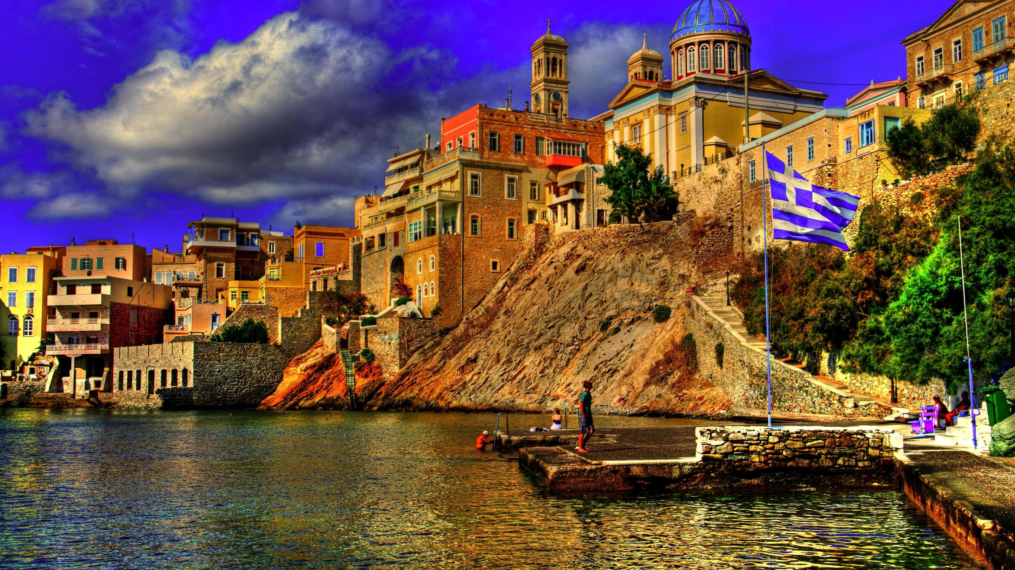 3840x2160 4K Greece Wallpaper and Background Image