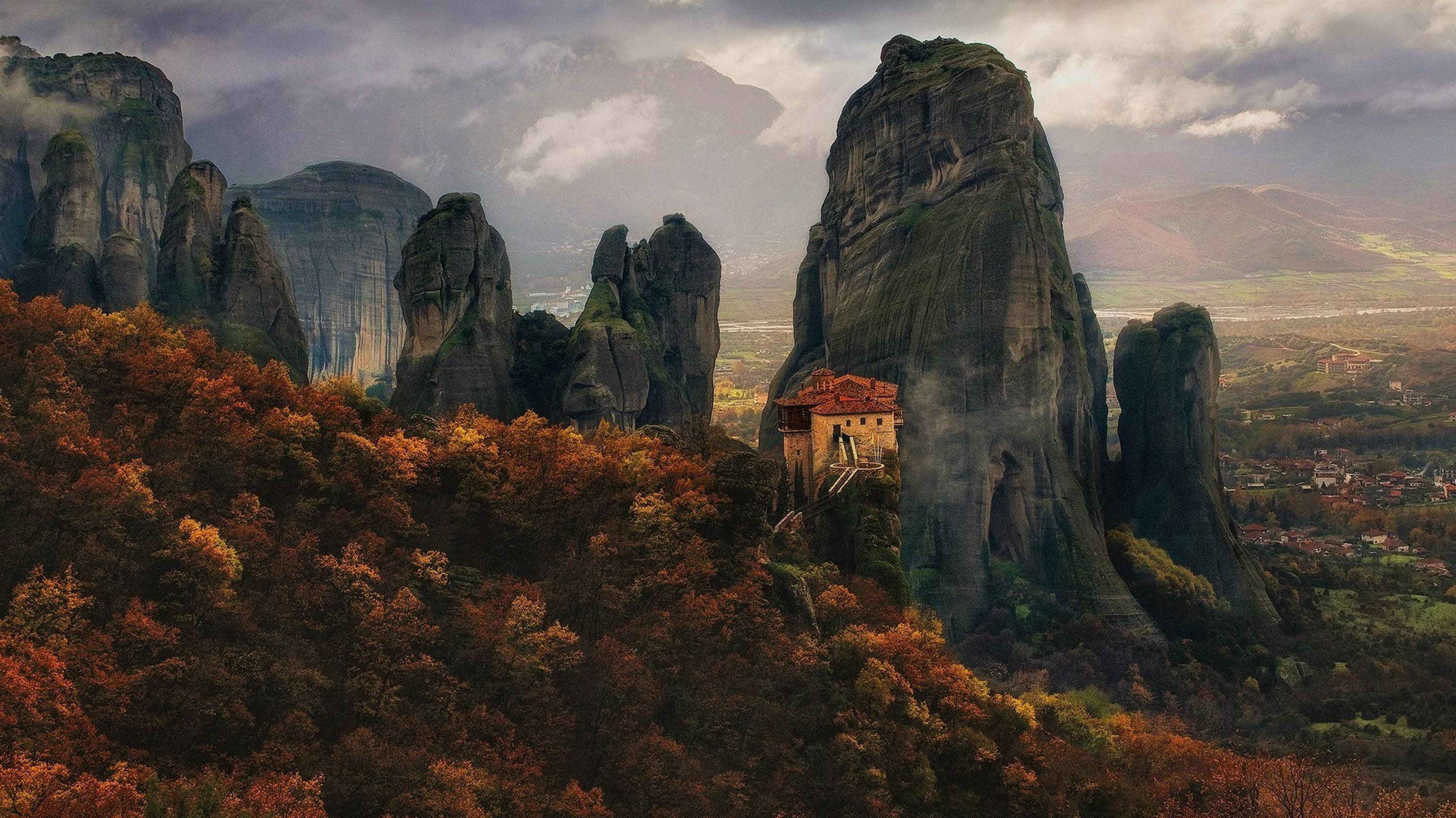 3072x1728 Mountain In Meteora Greece 4K Wallpaper, HD City 4K Wallpaper, Image, Photo and Background