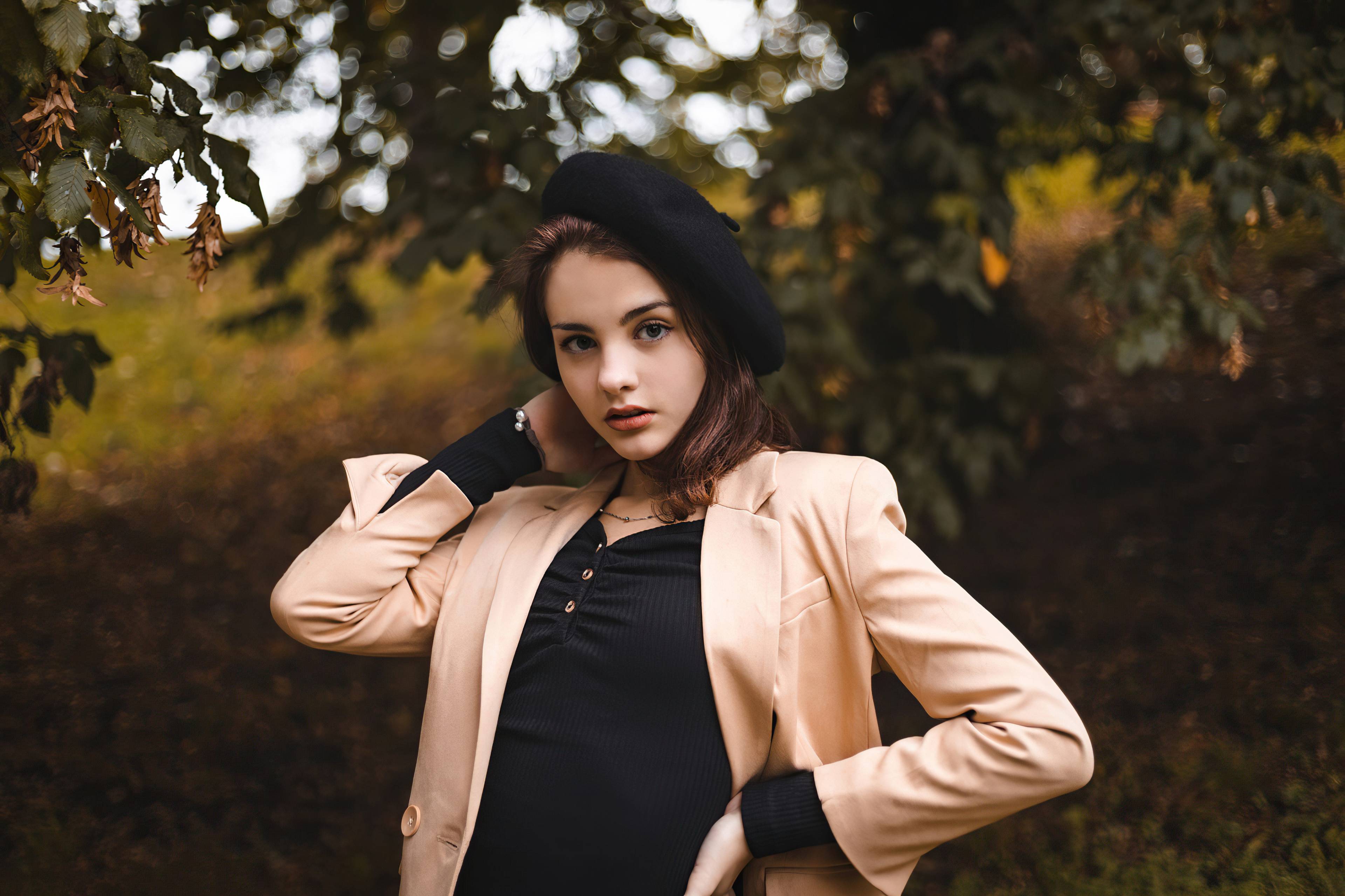 3840x2559 Beautiful Girl Outdoor Hat 4k, HD Girls, 4k Wallpaper, Image, Background, Photo and Picture