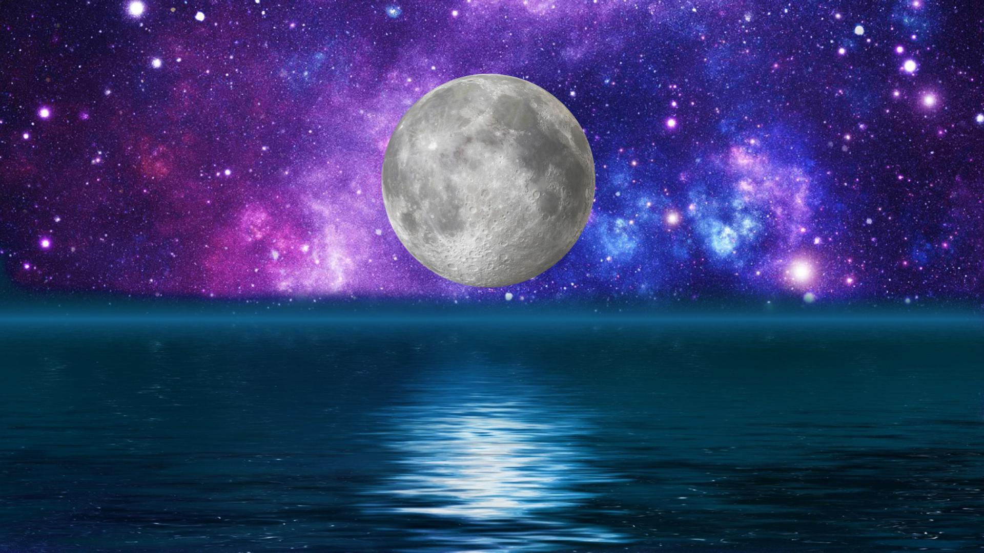 1920x1080 Moon With Water Wallpaper