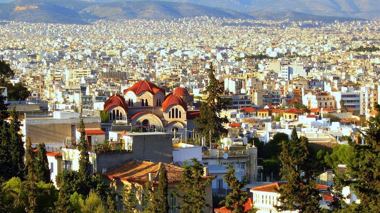 1280x720 Wallpaper athens, greece, city, building hd, picture, image