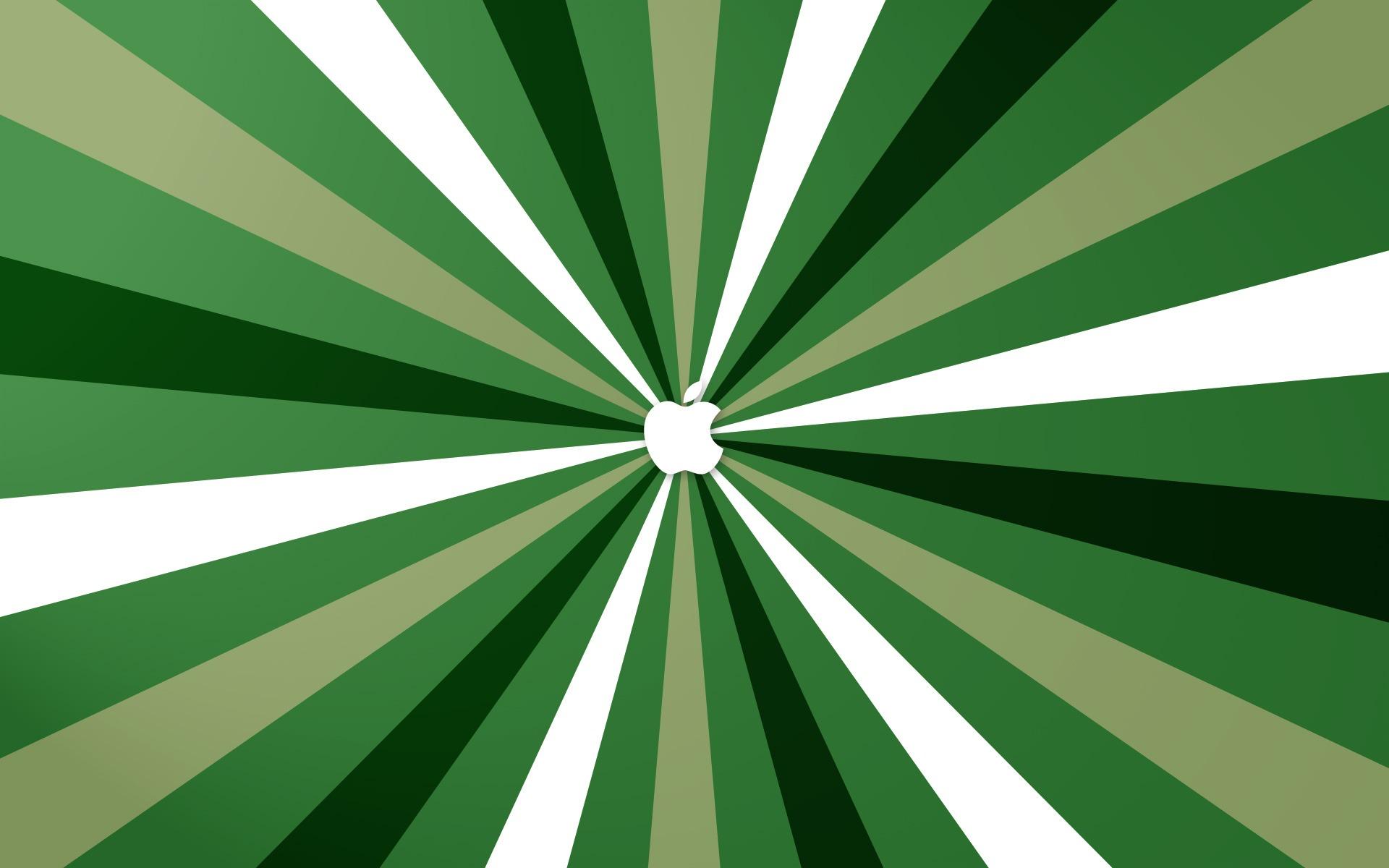 1920x1200 Green Stripes Apple HD
