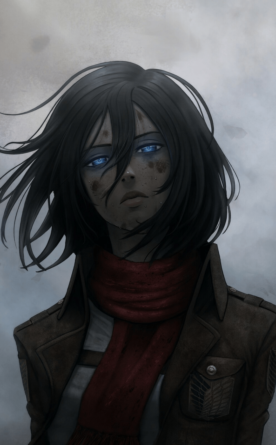 950x1534 Download attack on titan, mikasa ackerman, anime, fan art 950x1534 wallpaper, iphone, 950x1534 HD image, background, 27905. Attack on titan, Fan art, Titans