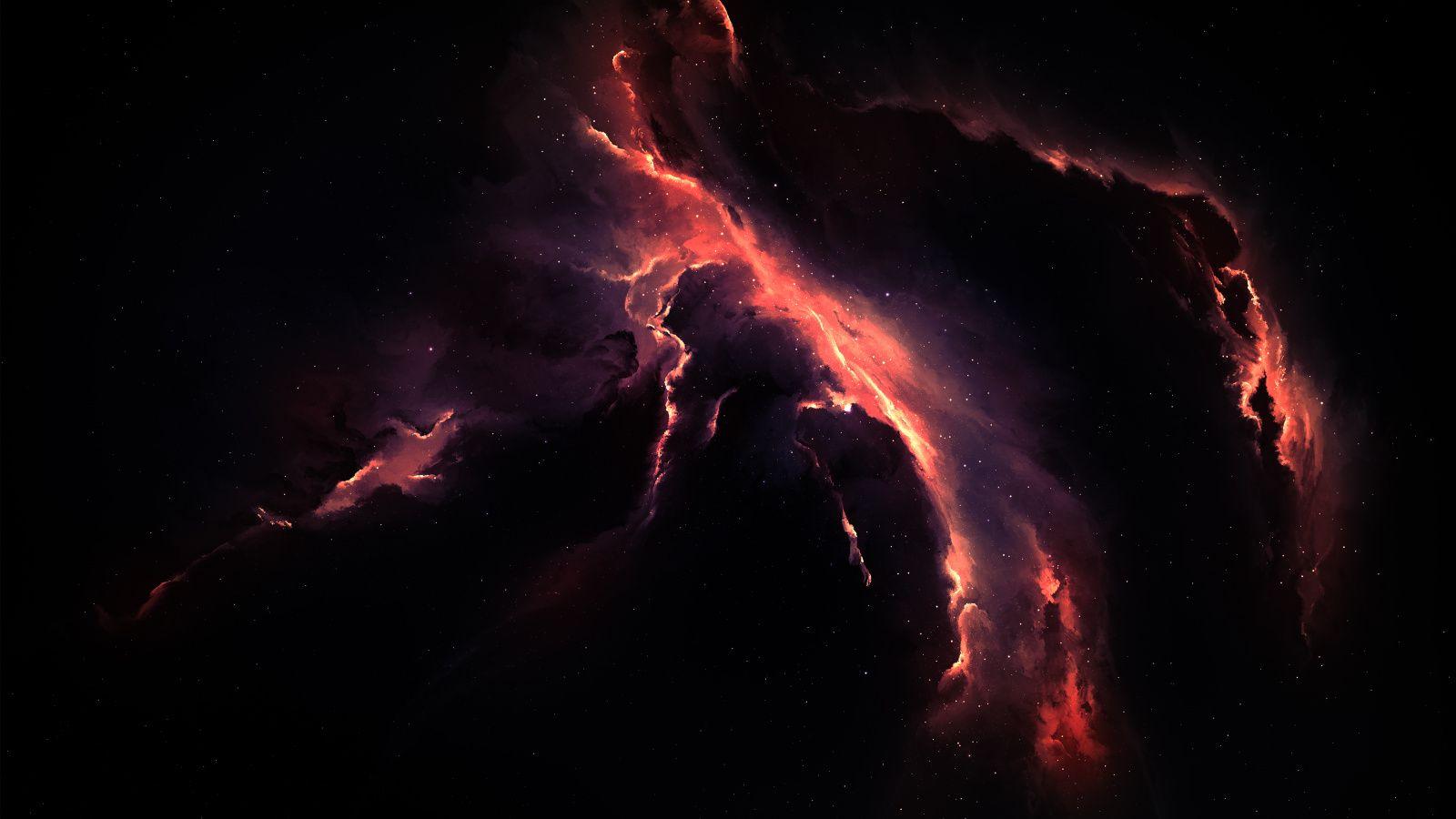 1600x900 Dark Nebula Wallpaper