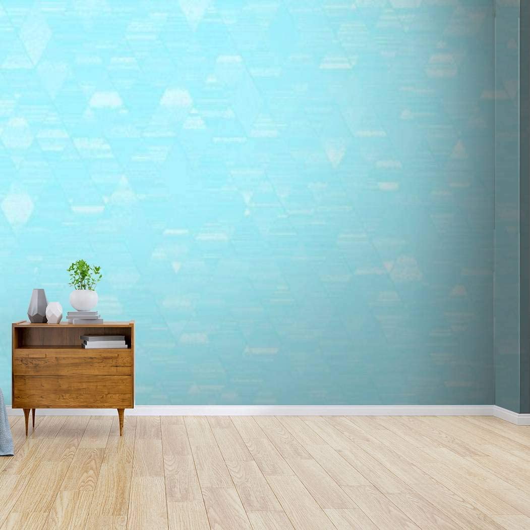 1051x1050 Wall Mural light blue white grunge diamond triangle pattern seamless abstract Peel and Stick Wallpaper Self Adhesive Wallpaper Large Wall Sticker Removable Vinyl Film Roll Shelf Paper Home Decor
