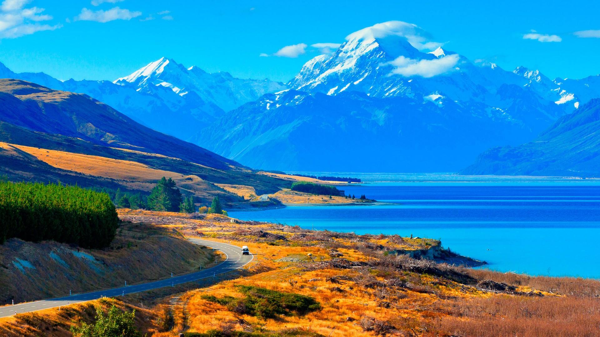 1920x1080 Lake Pukaki New Zealand Desktop Wallpaper HD