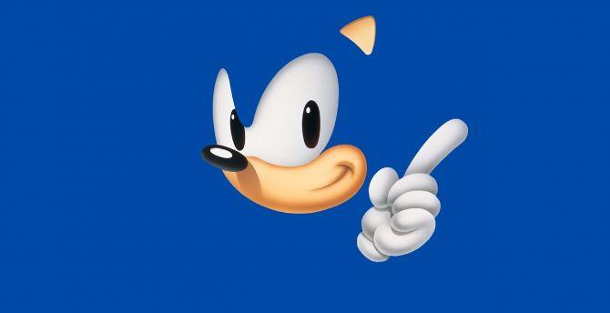 670x344 Sonic, video game, minimal, art wallpaper, HD image, picture, background, 50fc67