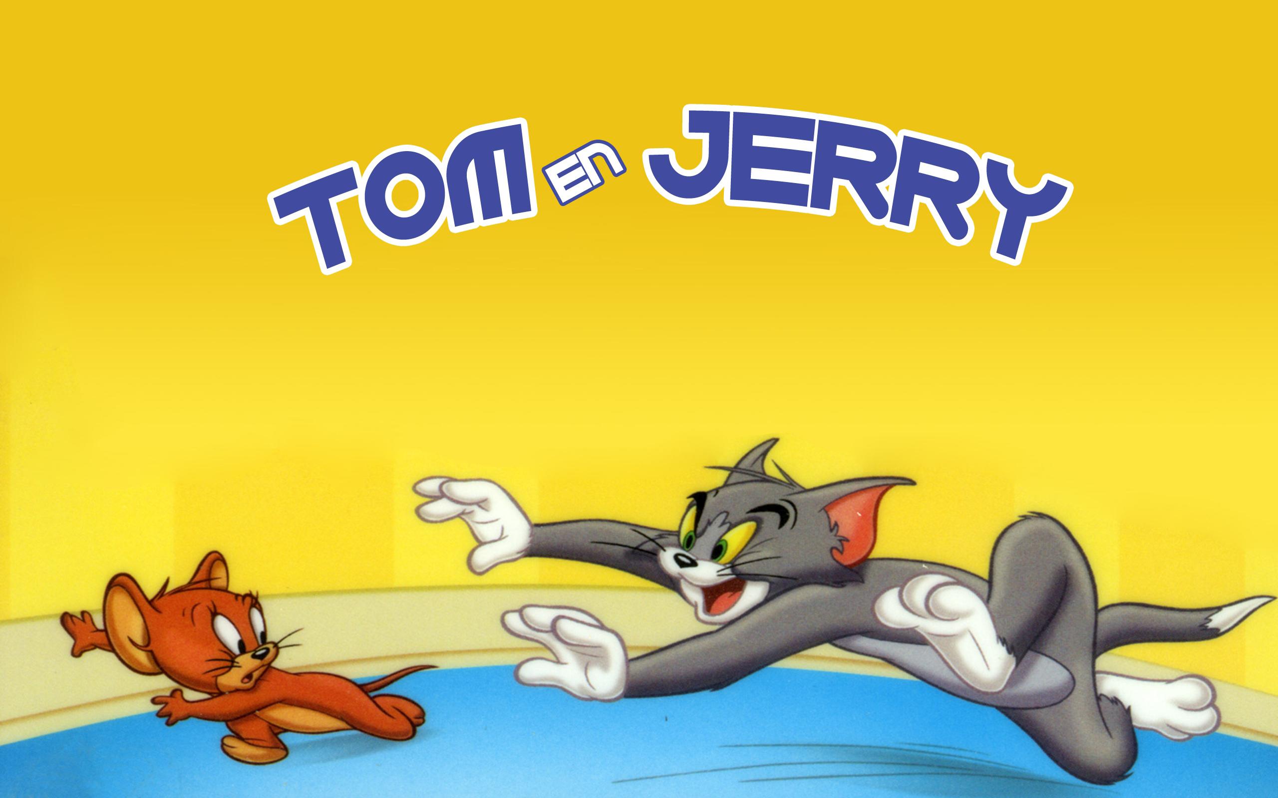 2560x1600 Tom run after jerry HD wallpaper