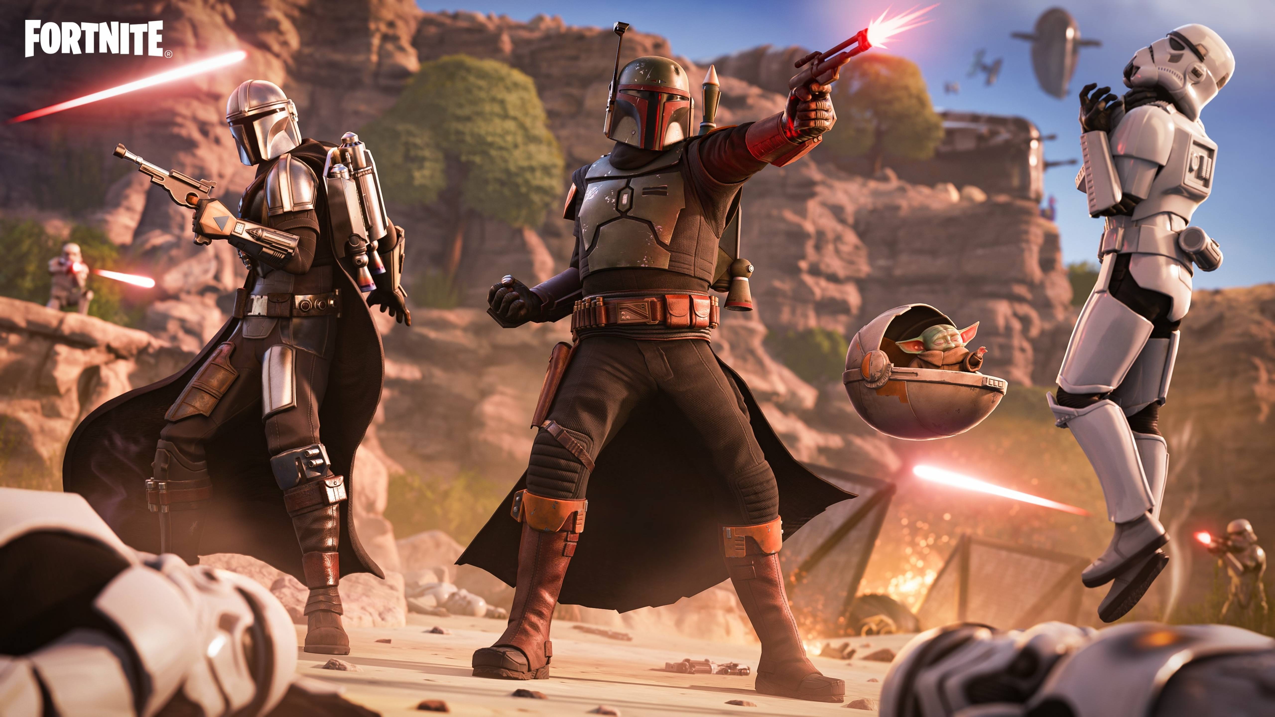 5120x2880 Star Wars Boba Fett x Mandalorian Cool Fortnite Art 5K Wallpaper, HD Games 4K Wallpaper, Image, Photo and Background