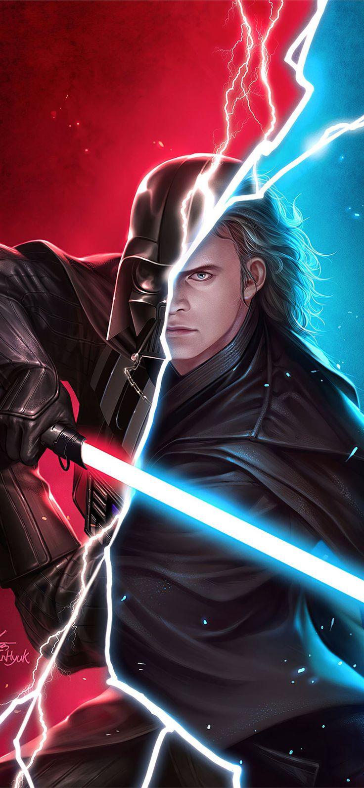 736x1593 darth vader split art #DarthVader #movies #artwork #Artstation #iPhone11Wallpaper. Star wars background, Star wars picture, Star wars poster