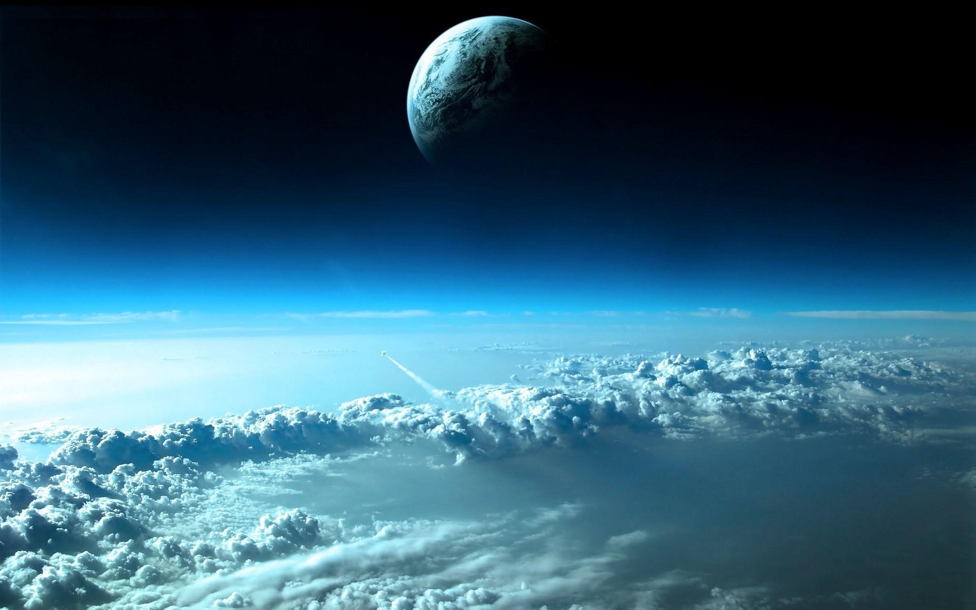 1920x1200 Clouds Outer Space Planets Earth Wallpaper [1920x1200]