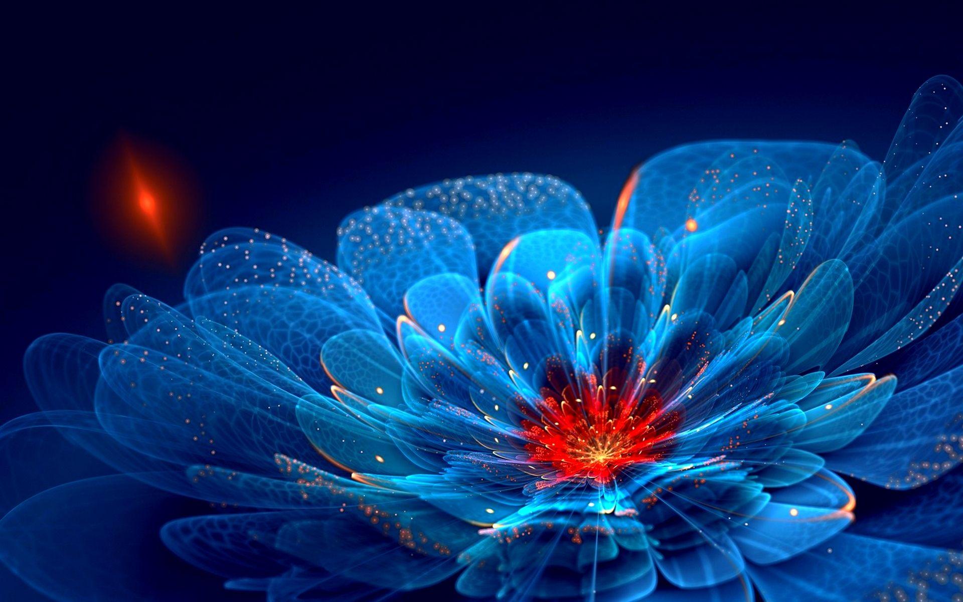 1920x1200 Neon Flower Wallpaper