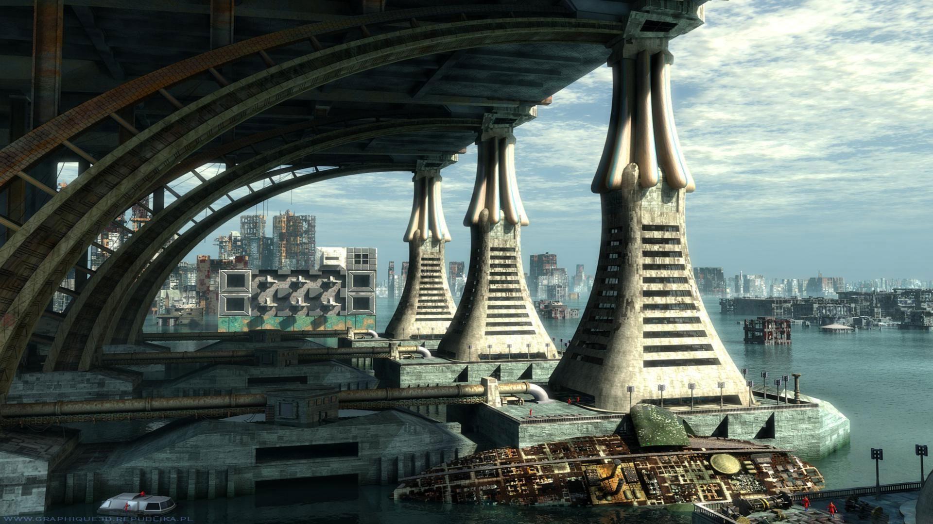 1920x1080 Futuristic City Wallpaper